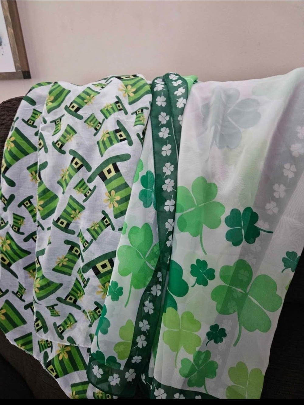 St. Patrick's Day Shamrock & Leprechaun Scarf Set